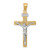 10k Two-tone INRI Crucifix Pendant 10M2595