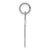 14K White Gold Heart Disc Charm XWM604/35