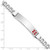 Sterling Silver Rhodium-plated Medical ID Curb Link Bracelet XSM32-7