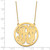14KY Large Etched Monogram Circle Necklace XNA565Y