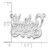 Sterling Silver/Rhodium-plated Diamond-cut Name Plate XNA159SS