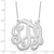 14KW Circular Etched Monogram Necklace XNA554W