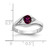 14k White Gold 6x4mm Oval Rhodolite Garnet AA Diamond ring Y2107RG/AA