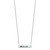 14KW 4 Birthstone w/ 18k Rhodium Plated Bezels Small Bar Necklace XNA1086/4W
