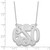 14KW Medium Etched Outline Monogram Necklace XNA540W