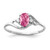 14k White Gold 6x4mm Oval Pink Tourmaline AAA Diamond ring Y2149PT/AAA