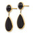 14k Onyx Teardrop Dangle Post Earrings XY817