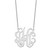 Sterling Silver/Rhodium-plated Large Monogram Necklace XNA549SS