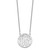 Sterling Silver/Rhodium-plated Etched Round Monogram Necklace XNA566SS