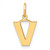 14ky Letter V Initial Pendant XNA1337Y/V