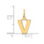 14ky Letter V Initial Pendant XNA1337Y/V