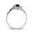 14k White Gold 6x4mm Pear Sapphire VS Diamond ring Y2039S/VS