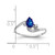 14k White Gold 6x4mm Pear Sapphire VS Diamond ring Y2039S/VS