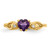14k 5mm Heart Amethyst A Diamond ring Y2186AM/A