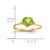 14k 6mm Heart Peridot A Diamond ring Y2185PE/A