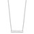 SS/Rhod-plated Small Capitalized ARIAL ROUNDED Bar Necklace XNA643SS