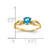 14k 5mm Heart Blue Topaz AAA Diamond ring Y2186BT/AAA