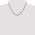 14K White Gold 18 inch 4mm Flat Figaro with Lobster Clasp Chain WFIG100-18