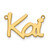 Sterling Silver/Gold-plated Polished Name Plate XNA635GP