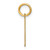 14KY Letter R Initial Pendant XNA1335Y/R