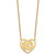 Sterling Silver/Gold-plated Etched Heart Monogram Necklace XNA597GP