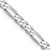 14K White Gold 22 inch 4mm Flat Figaro with Lobster Clasp Chain WFIG100-22