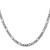 14K White Gold 22 inch 4mm Flat Figaro with Lobster Clasp Chain WFIG100-22