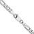 14K White Gold 22 inch 4mm Flat Figaro with Lobster Clasp Chain WFIG100-22