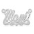 Sterling Silver/Rhodium-plated Satin Diamond-cut Heart Name Plate XNA189SS