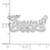 Sterling Silver/Rhodium-plated Satin Diamond-cut Heart Name Plate XNA189SS