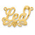 14k Yellow Gold Satin Diamond-cut Heart Name Plate XNA178Y