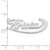 10k White Gold Swoop Name Plate 10XNA945W