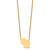 Sterling Silver/Gold-plated Wisconsin State Necklace XNA706GP-WI