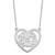 14KW Etched Heart Monogram Necklace XNA597W
