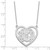 14KW Etched Heart Monogram Necklace XNA597W