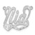 Sterling Silver/Rhodium-plated Satin Diamond-cut Heart Name Plate XNA176SS