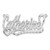 Sterling Silver/Rhodium-plated Satin Diamond-cut Heart Name Plate XNA176SS