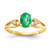 14k 7x5mm Oval Emerald A Diamond ring Y2189E/A