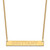 SS/Gold-plated Large Capitalized ARIAL ROUNDED Bar Necklace XNA645GP