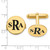 14k Yellow Gold Epoxy Letter Monogram Cuff Link XNA619Y
