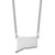 Sterling Silver/Rhodium-plated Connecticut State Necklace XNA706SS-CT