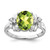 14k White Gold 10x8mm Oval Peridot VS Diamond ring Y2240PE/VS