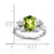 14k White Gold 10x8mm Oval Peridot VS Diamond ring Y2240PE/VS