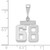 14kw Small Polished Number 68 Charm WSP68
