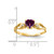 14k 5mm Heart Rhodolite Garnet A Diamond ring Y2186RG/A