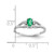 14k White Gold 5x3mm Oval Emerald A Diamond ring Y2080E/A