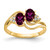 14k 6x4mm Oval Rhodolite Garnet VS Diamond ring Y4617RG/VS