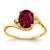 14k 8x6mm Oval Created Ruby AA Diamond ring Y2245CR/AA