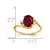 14k 8x6mm Oval Created Ruby AA Diamond ring Y2245CR/AA