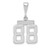 14kw Small Polished Number 88 Charm WSP88